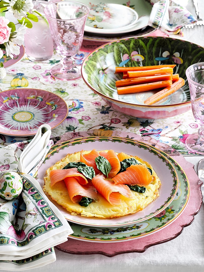Fritatta de Salmón Ahumado y Zanahorias Glaseadas